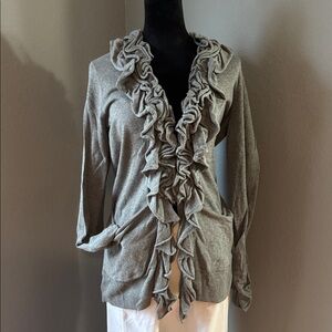 Madison Gray Ruffled Cardigan